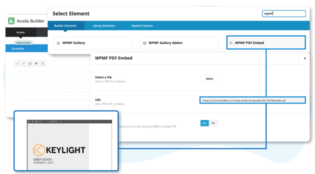 WP Media Folder PDF integreret element