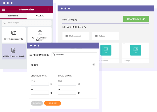 Система пошуку файлів як настроюваний віджет Elementor