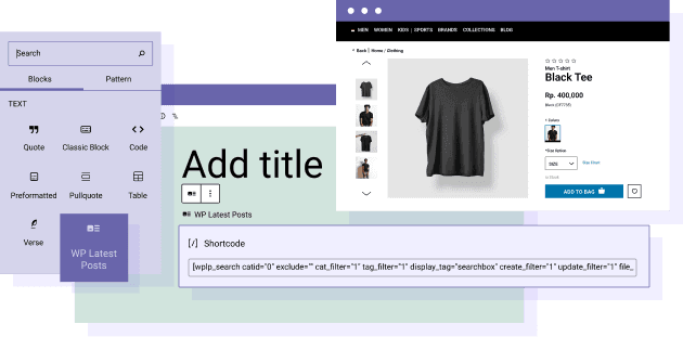 WooCommerce latest products integrated in page builders