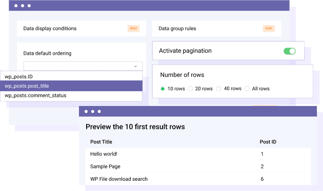 Standarddatabaspaginering och WordPress-dataregistrering