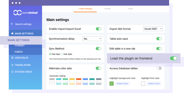 Załaduj tylko tabele WP Table Manager nie edycję tabeli