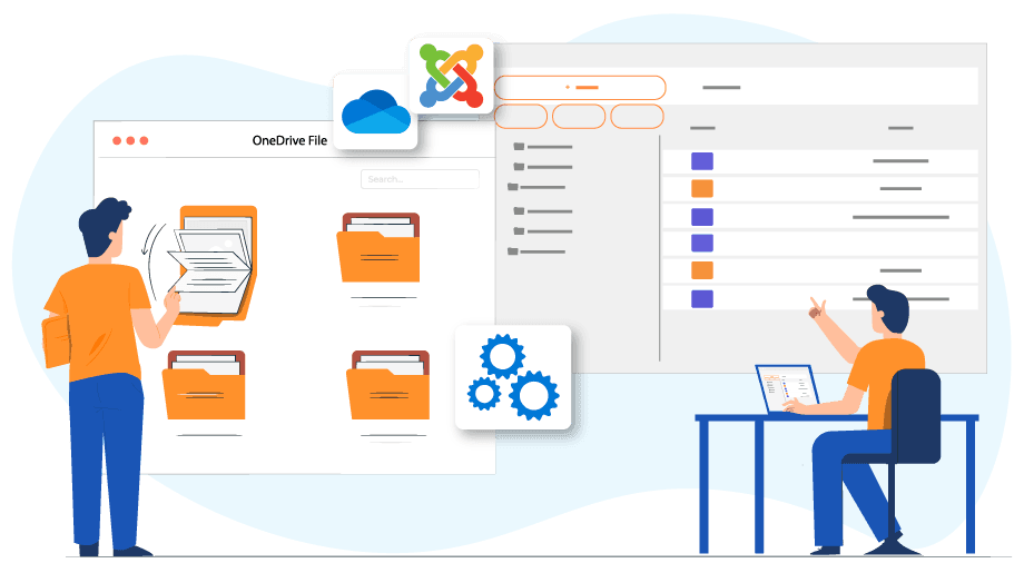 Dropfiles El administrador de archivos empresariales de OneDrive Integración con Joomla