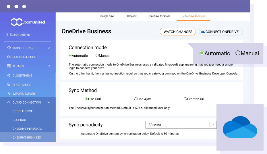 OneDrive -business-WordPress-Sincronizzazione-automatica