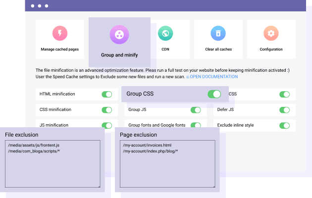 กลุ่มทรัพยากร Joomla การลดขนาด &amp; ชะลอการโหลด