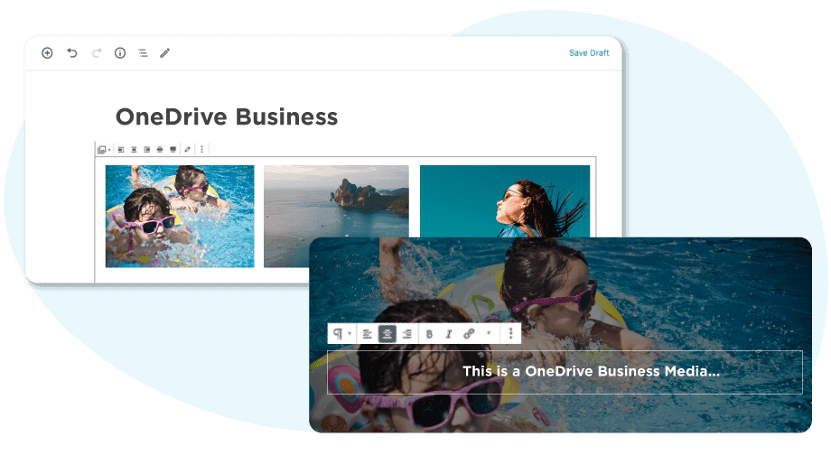Criar galerias de imagens do WordPress usando a mídia empresarial do OneDrive