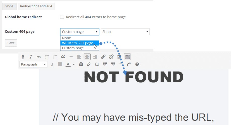 Thesis custom 404 page